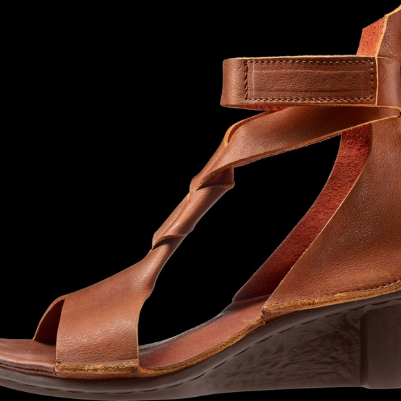 Trippen Antiope Tan Leather Wedge Sandal - like new, in box - Picture 3 of 5